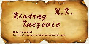 Miodrag Knežević vizit kartica